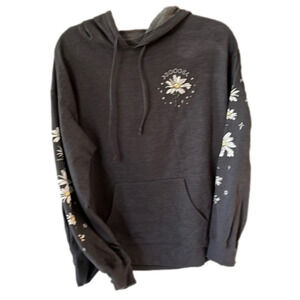 Rebellious One grey floral hoodie